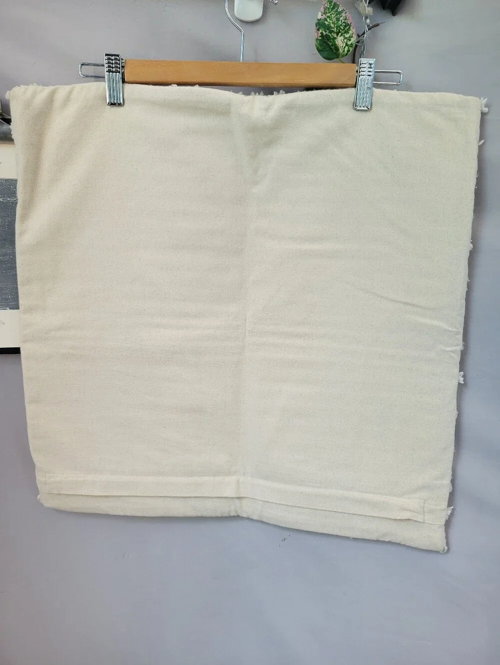 Pottery Barn Costero Handwoven Silk Pillow Cover Ivory 20 x 20